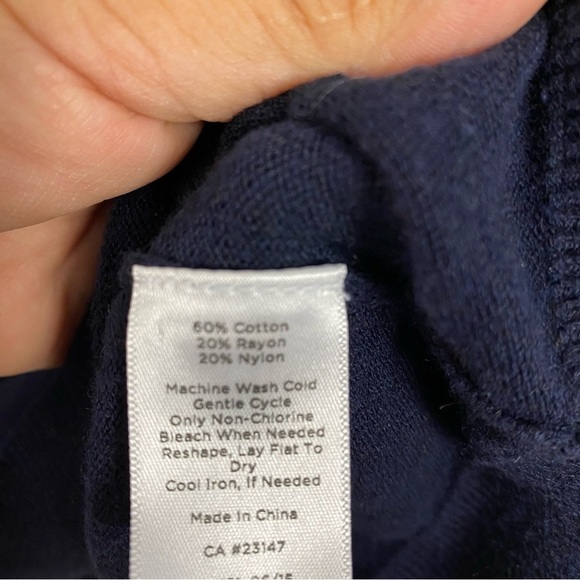 Talbots Navy Sweater with Dachshund Design - Picture 7 of 8